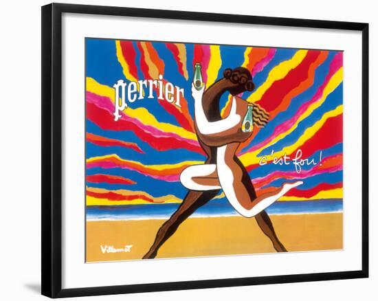 Perrier - The Dancing Couple (Le Couple Dansant) - This is Crazy! (C’est Fou!)-Bernard Villemot-Framed Giclee Print