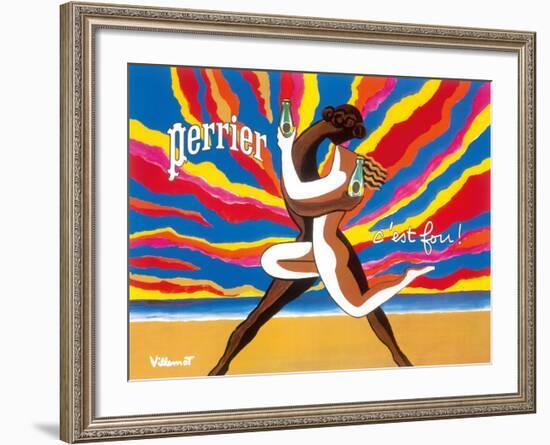 Perrier - The Dancing Couple (Le Couple Dansant) - This is Crazy! (C’est Fou!)-Bernard Villemot-Framed Giclee Print