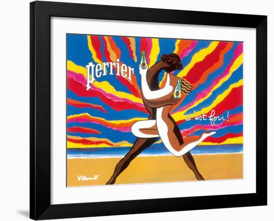 Perrier - The Dancing Couple (Le Couple Dansant) - This is Crazy! (C’est Fou!)-Bernard Villemot-Framed Giclee Print