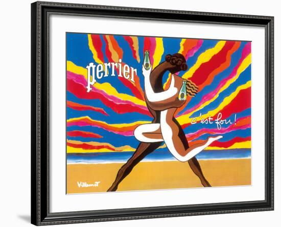 Perrier - The Dancing Couple (Le Couple Dansant) - This is Crazy! (C’est Fou!)-Bernard Villemot-Framed Giclee Print