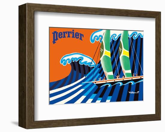 Perrier - The Sailboat - Hokusai The Great Wave-Bernard Villemot-Framed Art Print