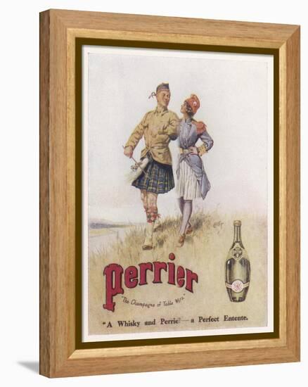 Perrier Water Goes Well with Whisky-null-Framed Premier Image Canvas
