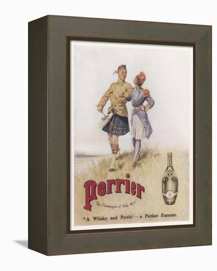 Perrier Water Goes Well with Whisky-null-Framed Premier Image Canvas