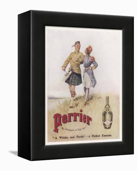 Perrier Water Goes Well with Whisky-null-Framed Premier Image Canvas