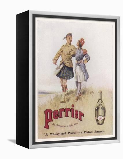 Perrier Water Goes Well with Whisky-null-Framed Premier Image Canvas