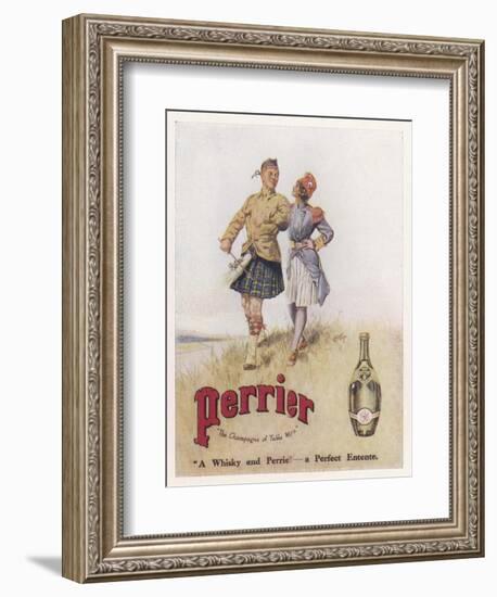 Perrier Water Goes Well with Whisky--Framed Photographic Print