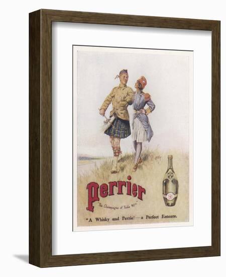 Perrier Water Goes Well with Whisky-null-Framed Photographic Print