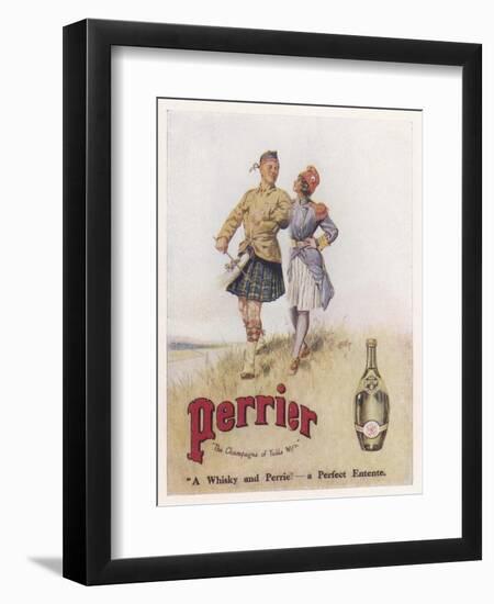 Perrier Water Goes Well with Whisky--Framed Photographic Print