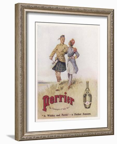 Perrier Water Goes Well with Whisky-null-Framed Photographic Print