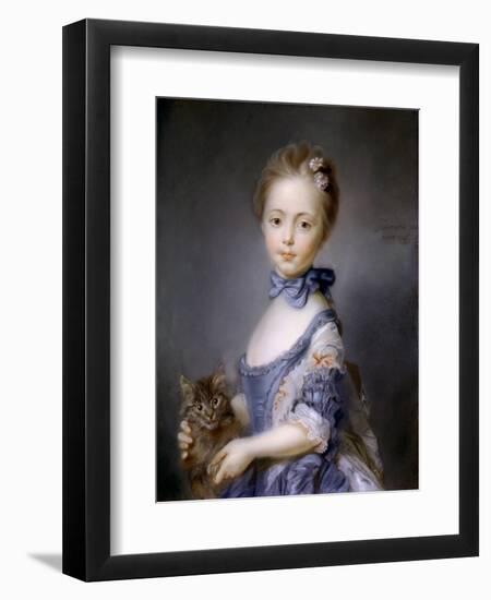 Perronneau: Girl, 1745-Jean-Baptiste Perronneau-Framed Giclee Print