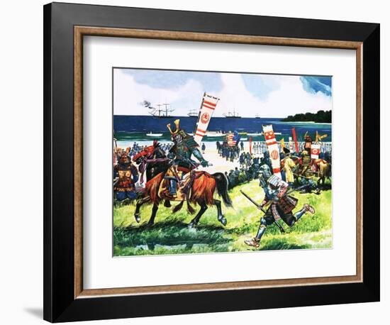 Perry Lands in Japan-English School-Framed Giclee Print