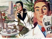 Two Girls At Once - Saturday Evening Post "Men at the Top", November 8, 1952 pg.39-Perry Peterson-Premier Image Canvas