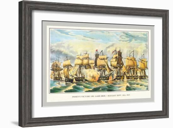 Perry's Victory on Lake Erie-null-Framed Art Print