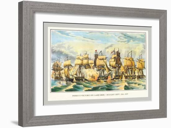 Perry's Victory on Lake Erie-null-Framed Art Print