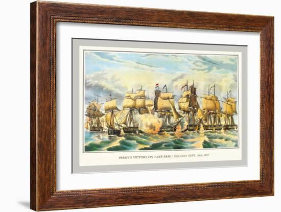 Perry's Victory on Lake Erie-null-Framed Art Print