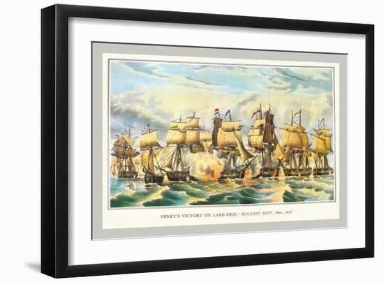 Perry's Victory on Lake Erie-null-Framed Art Print