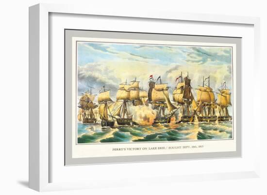 Perry's Victory on Lake Erie-null-Framed Art Print