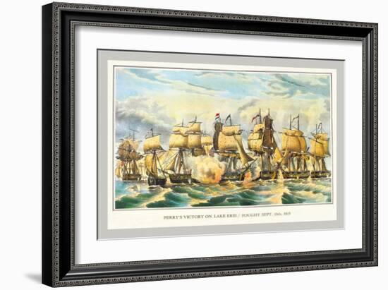 Perry's Victory on Lake Erie-null-Framed Art Print