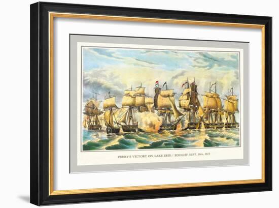 Perry's Victory on Lake Erie-null-Framed Art Print