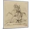 Persan Tenant Un Cheval (Persian Holding a Horse), C.1817-22 (Pen & Brown Ink with Traces of Graphi-Theodore Gericault-Mounted Giclee Print