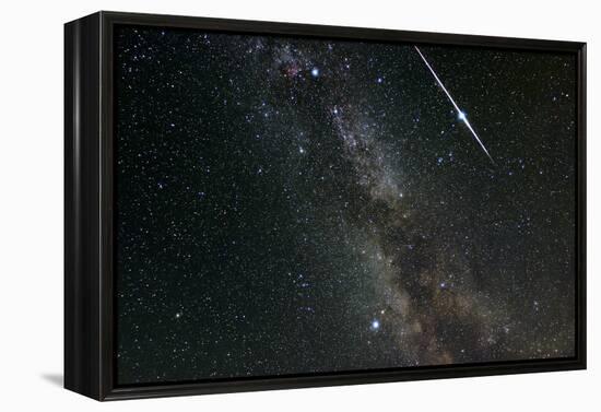 Perseid Meteor Shower, Meteor Track-Eckhard Slawik-Framed Premier Image Canvas