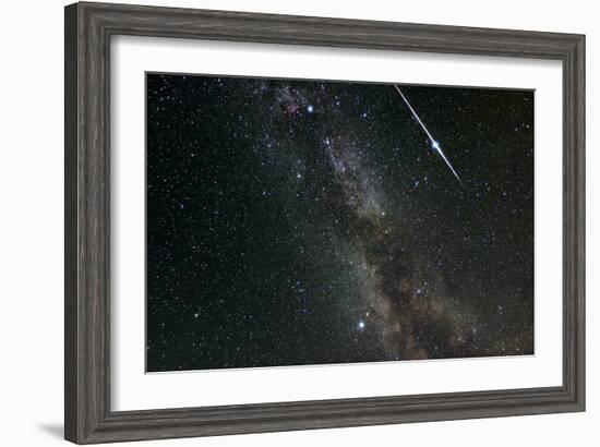 Perseid Meteor Shower, Meteor Track-Eckhard Slawik-Framed Photographic Print