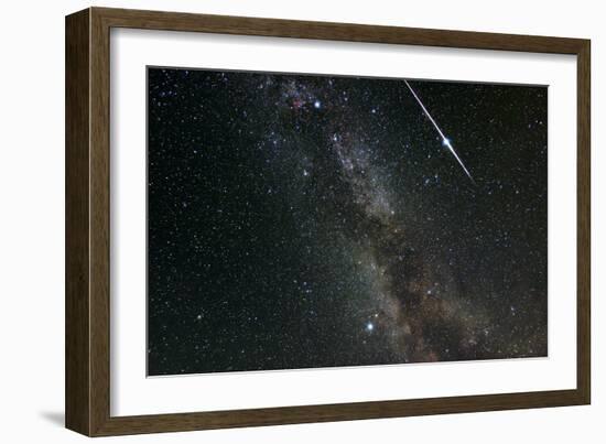 Perseid Meteor Shower, Meteor Track-Eckhard Slawik-Framed Photographic Print