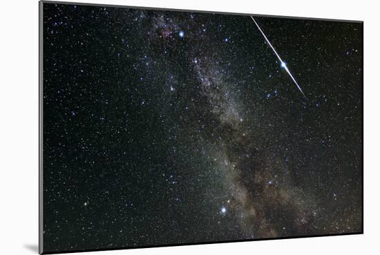 Perseid Meteor Shower, Meteor Track-Eckhard Slawik-Mounted Photographic Print