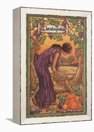 Persephone Harvesting Wheat and Grapes-null-Framed Stretched Canvas