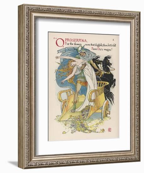 Persephone is Abducted by Hades-Walter Crane-Framed Art Print