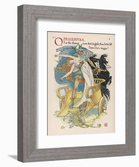 Persephone is Abducted by Hades-Walter Crane-Framed Art Print