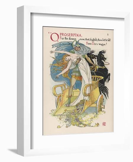 Persephone is Abducted by Hades-Walter Crane-Framed Art Print