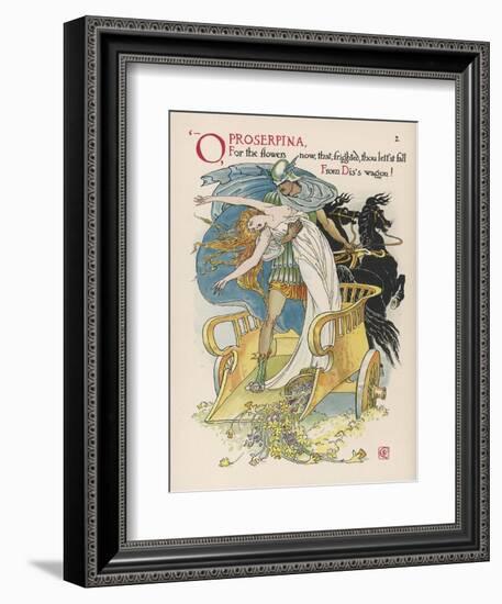 Persephone is Abducted by Hades-Walter Crane-Framed Art Print