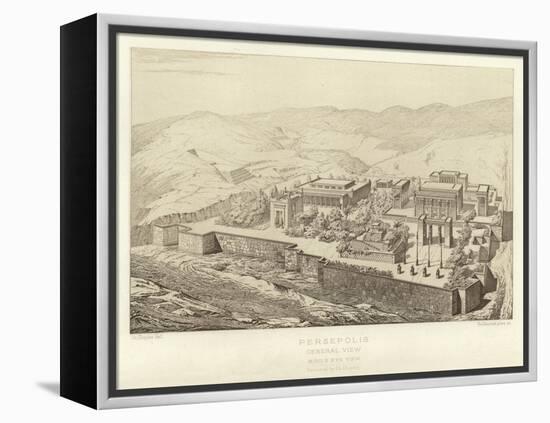 Persepolis, General View, Bird's Eye View, Restored by Ch Chipiez-null-Framed Premier Image Canvas