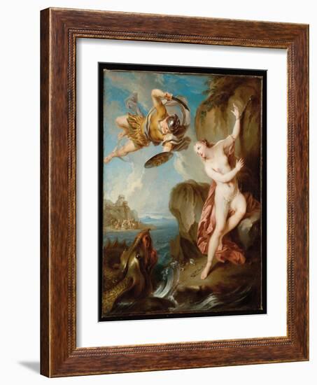 Perseus and Andromeda, C.1723 (Oil on Canvas)-Francois Lemoyne-Framed Giclee Print