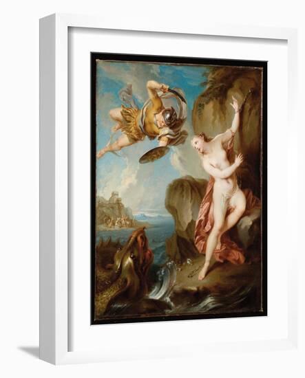 Perseus and Andromeda, C.1723 (Oil on Canvas)-Francois Lemoyne-Framed Giclee Print