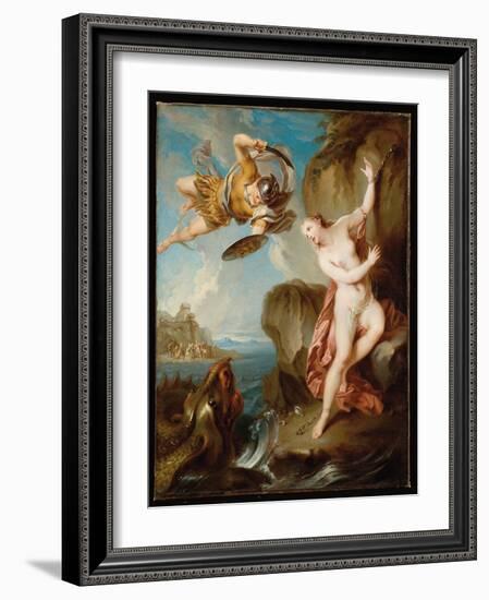 Perseus and Andromeda, C.1723 (Oil on Canvas)-Francois Lemoyne-Framed Giclee Print