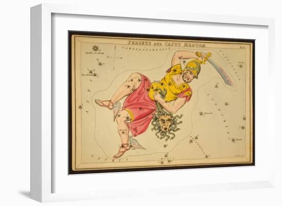 Perseus and Caput Medusae Constellations, 1825-Science Source-Framed Giclee Print