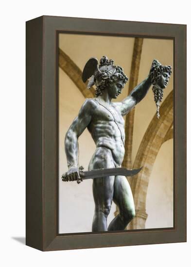 Perseus and Medusa statue at Loggia dei Lanzi, Florence, Tuscany, Italy-Russ Bishop-Framed Premier Image Canvas
