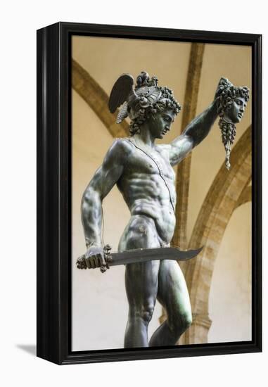 Perseus and Medusa statue at Loggia dei Lanzi, Florence, Tuscany, Italy-Russ Bishop-Framed Premier Image Canvas