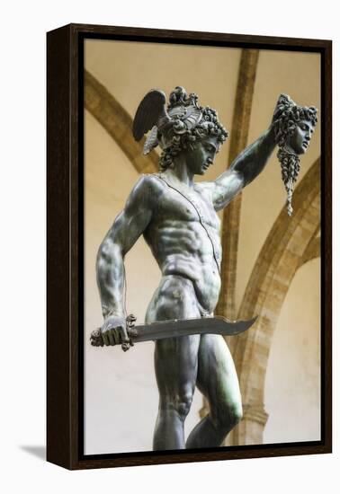 Perseus and Medusa statue at Loggia dei Lanzi, Florence, Tuscany, Italy-Russ Bishop-Framed Premier Image Canvas