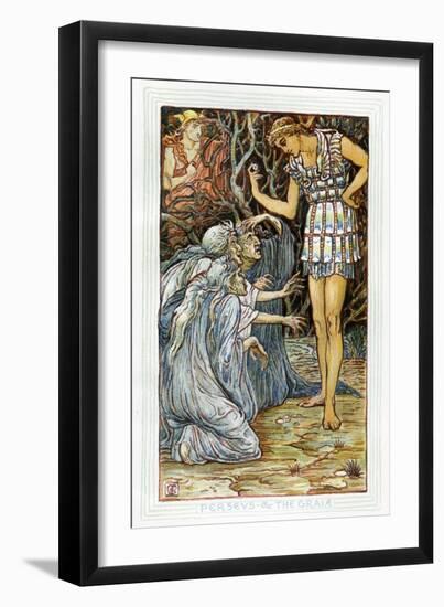 Perseus and the Graia / Graeae-Walter Crane-Framed Giclee Print