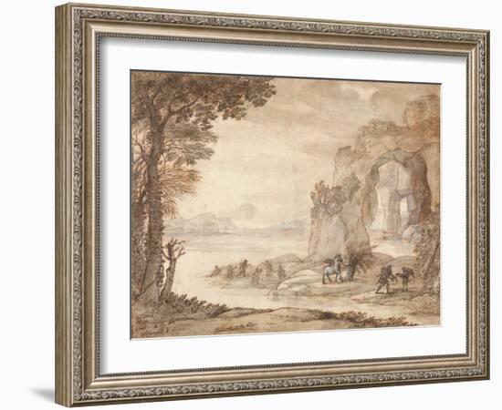 Perseus and the Origin of Coral, c.1671-Claude Lorraine-Framed Giclee Print