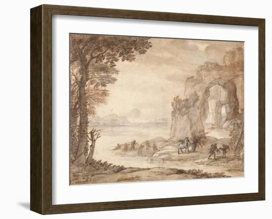 Perseus and the Origin of Coral, c.1671-Claude Lorraine-Framed Giclee Print