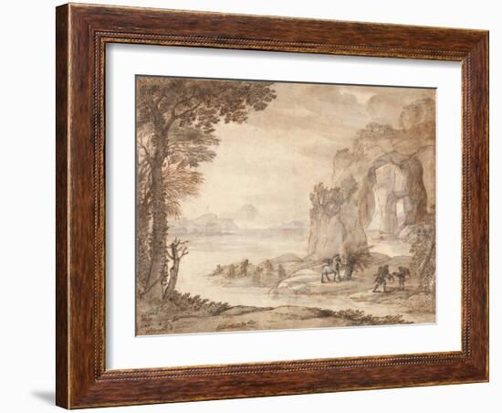 Perseus and the Origin of Coral, c.1671-Claude Lorraine-Framed Giclee Print