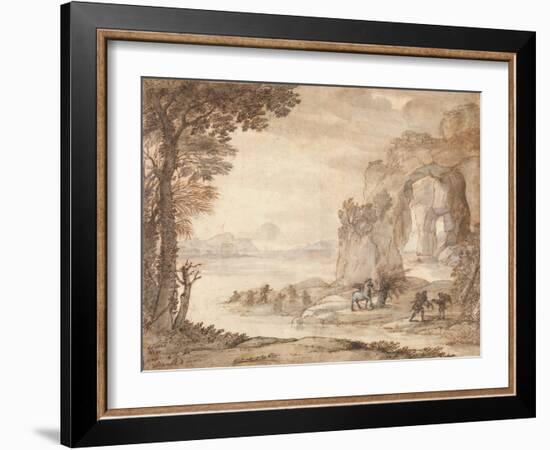 Perseus and the Origin of Coral, c.1671-Claude Lorraine-Framed Giclee Print