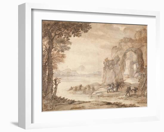 Perseus and the Origin of Coral, c.1671-Claude Lorraine-Framed Giclee Print