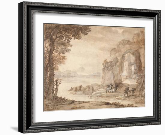 Perseus and the Origin of Coral, c.1671-Claude Lorraine-Framed Giclee Print