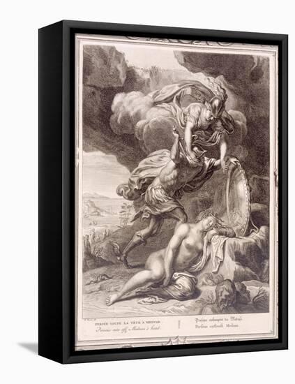 Perseus Cuts Off Medusa's Head, 1731 (Engraving)-Bernard Picart-Framed Premier Image Canvas