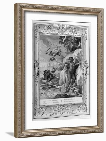 Perseus Delivers Andromeda from the Sea Monster, 1733-Bernard Picart-Framed Giclee Print